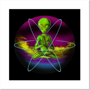 Alien Galaxy Yoga Posters and Art